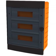 Πίνακας Χωνευτός Πλαστικός 3Σειρών 36Στοιχείων IP40 Attis Μαύρος 60366BL